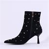 Pedro Anton Gerona Stud High Heel Boot - Black Suede
